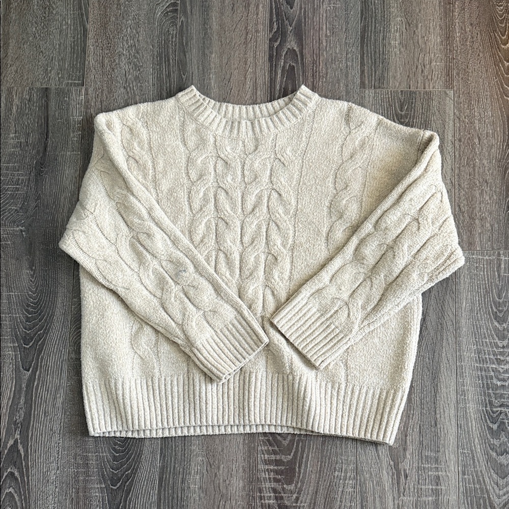 Cozy Cream Cable Knit Sweater